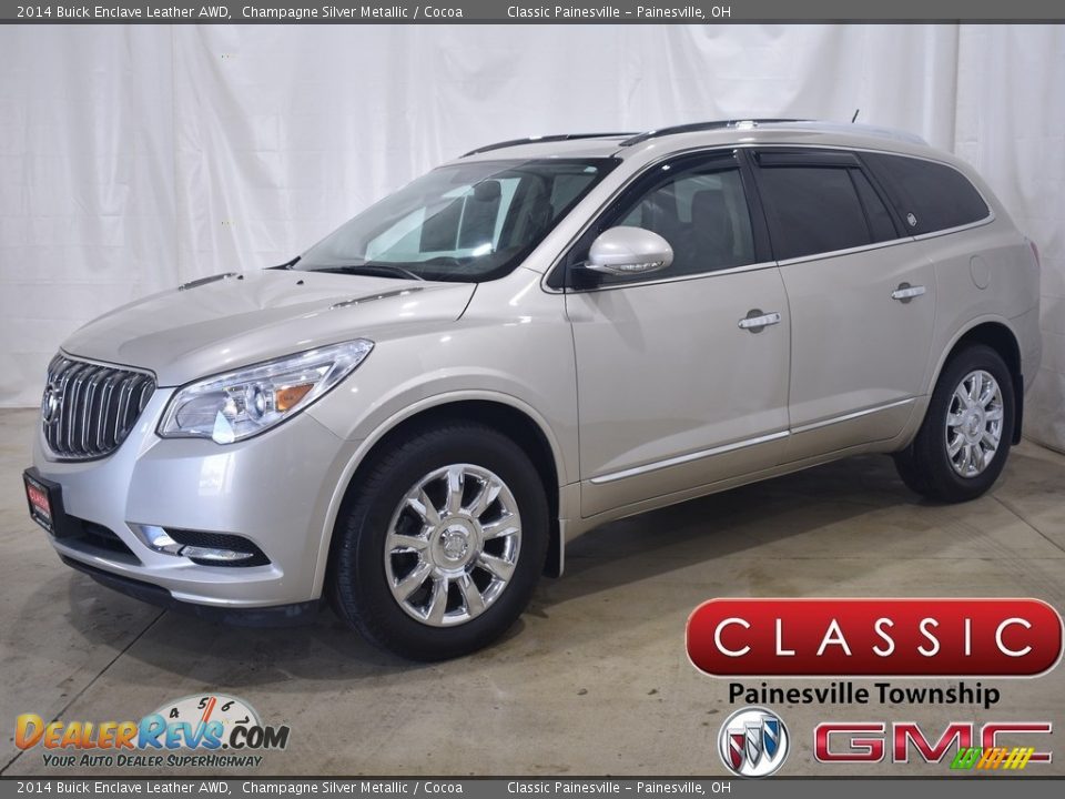 2014 Buick Enclave Leather AWD Champagne Silver Metallic / Cocoa Photo #1