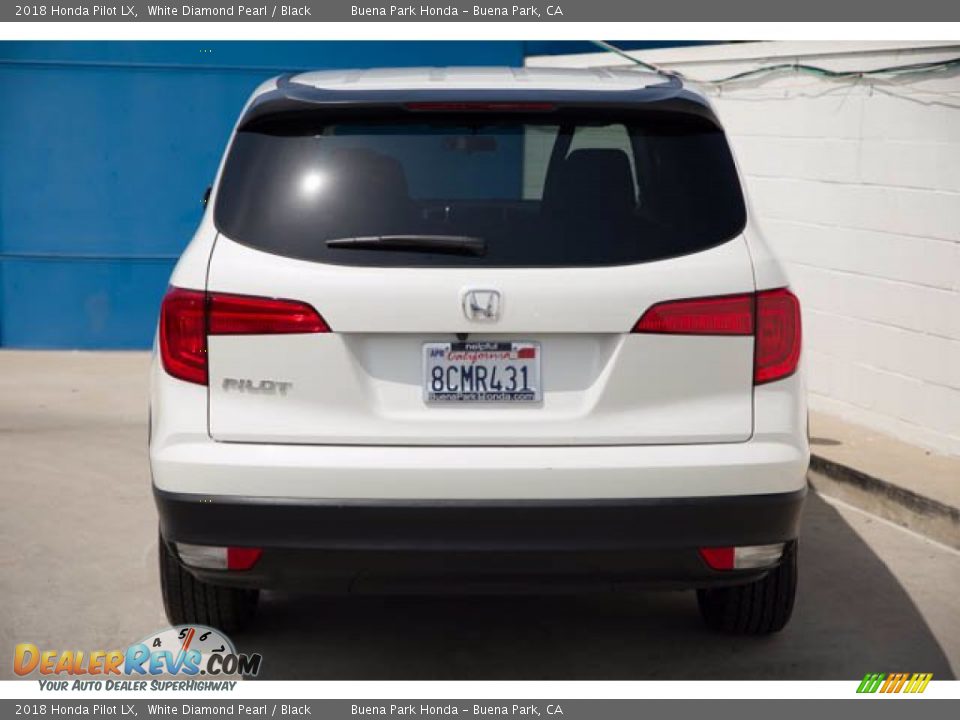 2018 Honda Pilot LX White Diamond Pearl / Black Photo #9