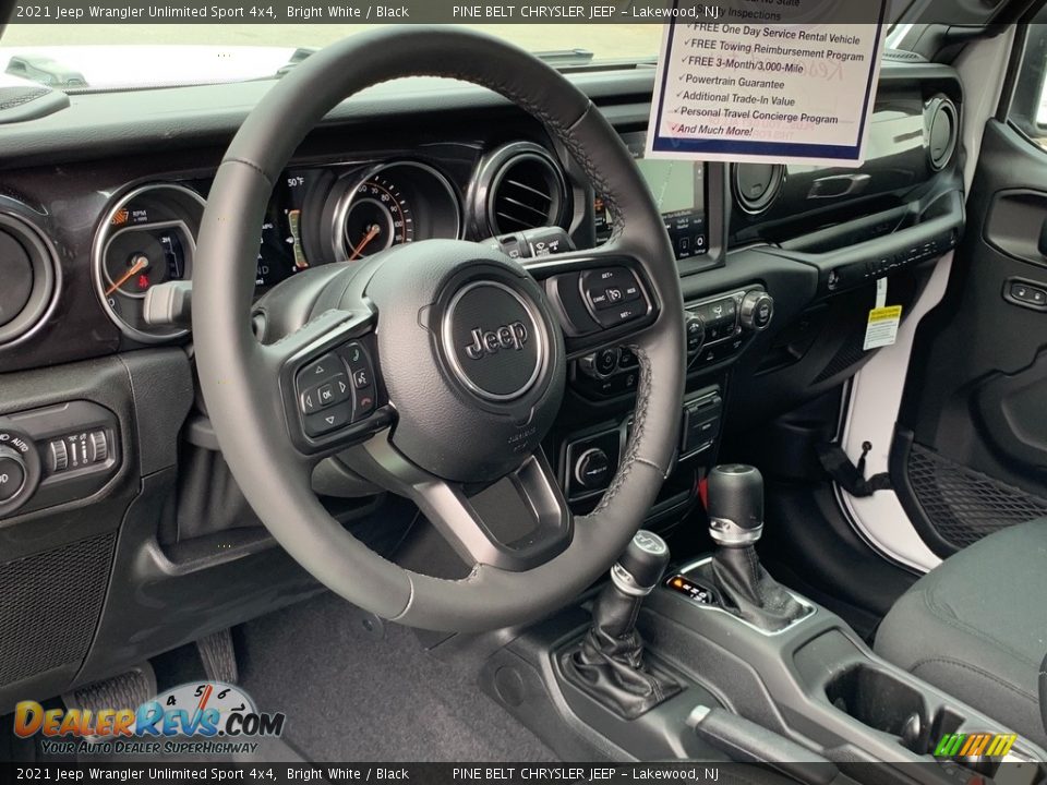 2021 Jeep Wrangler Unlimited Sport 4x4 Bright White / Black Photo #12