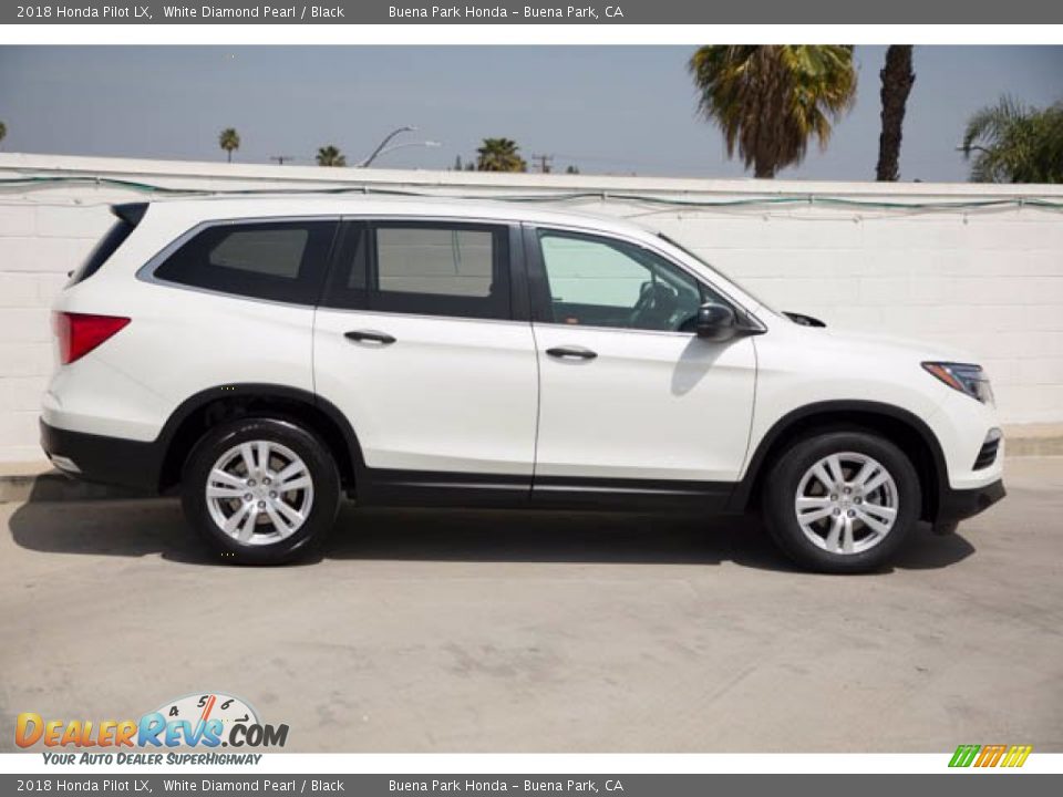 2018 Honda Pilot LX White Diamond Pearl / Black Photo #12