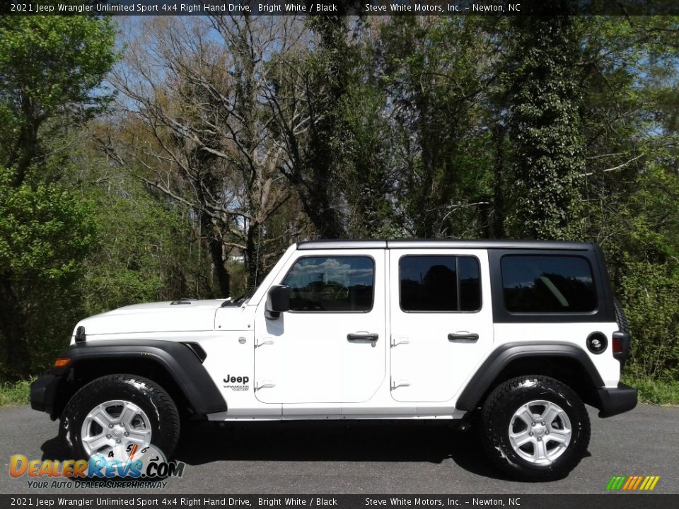 2021 Jeep Wrangler Unlimited Sport 4x4 Right Hand Drive Bright White / Black Photo #1