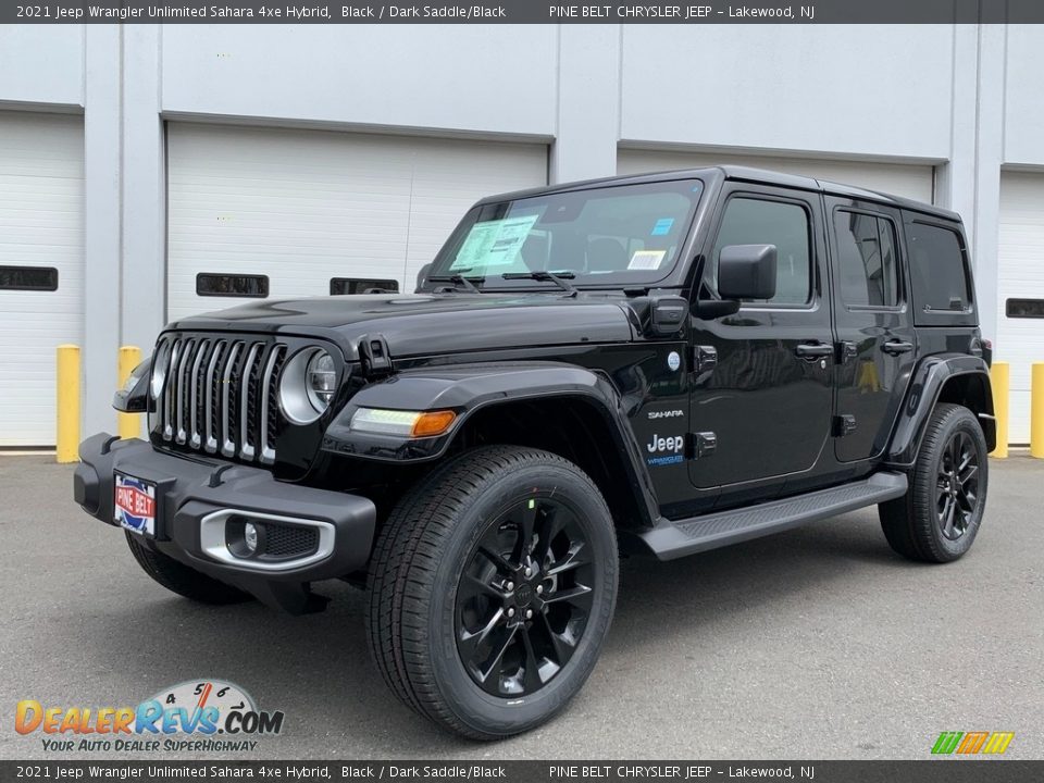 2021 Jeep Wrangler Unlimited Sahara 4xe Hybrid Black / Dark Saddle/Black Photo #1