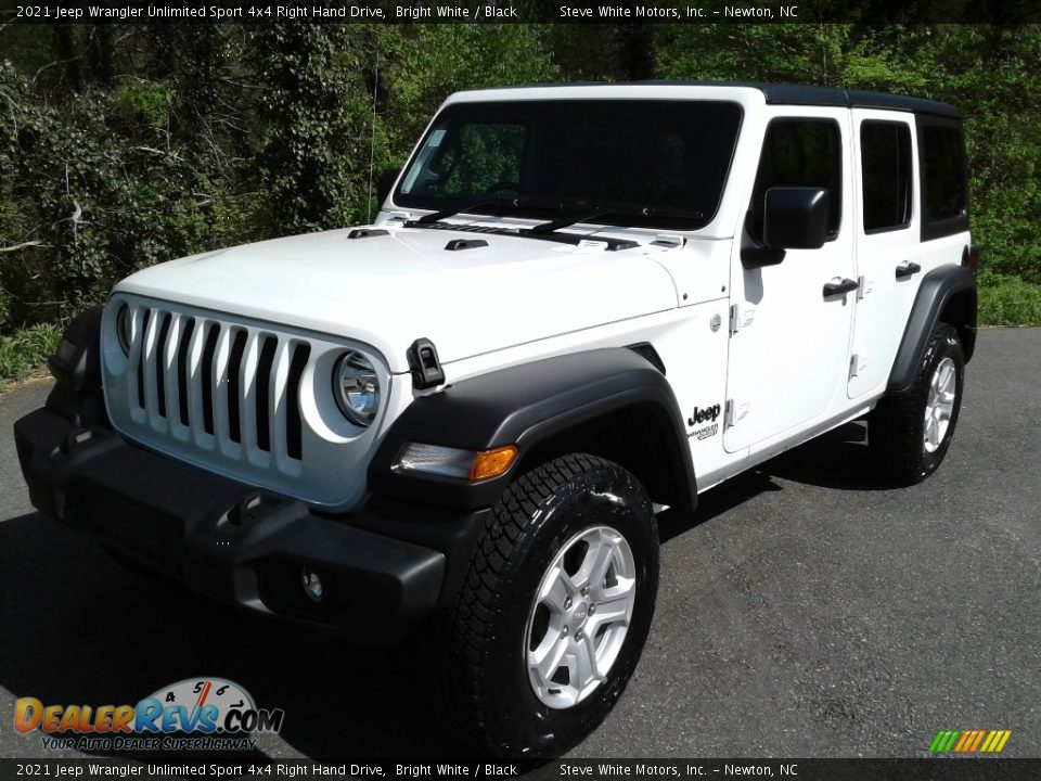 2021 Jeep Wrangler Unlimited Sport 4x4 Right Hand Drive Bright White / Black Photo #2