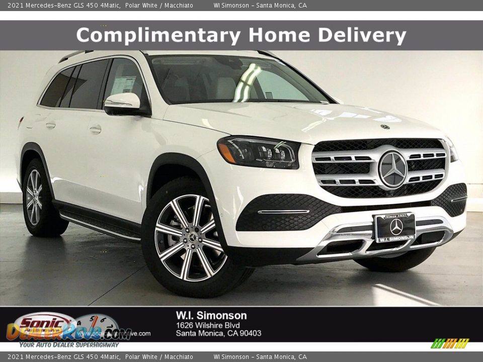 2021 Mercedes-Benz GLS 450 4Matic Polar White / Macchiato Photo #1