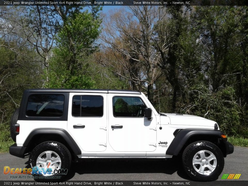 2021 Jeep Wrangler Unlimited Sport 4x4 Right Hand Drive Bright White / Black Photo #5