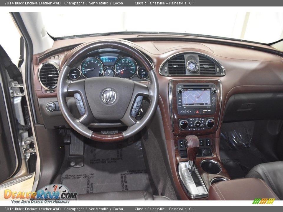 2014 Buick Enclave Leather AWD Champagne Silver Metallic / Cocoa Photo #13