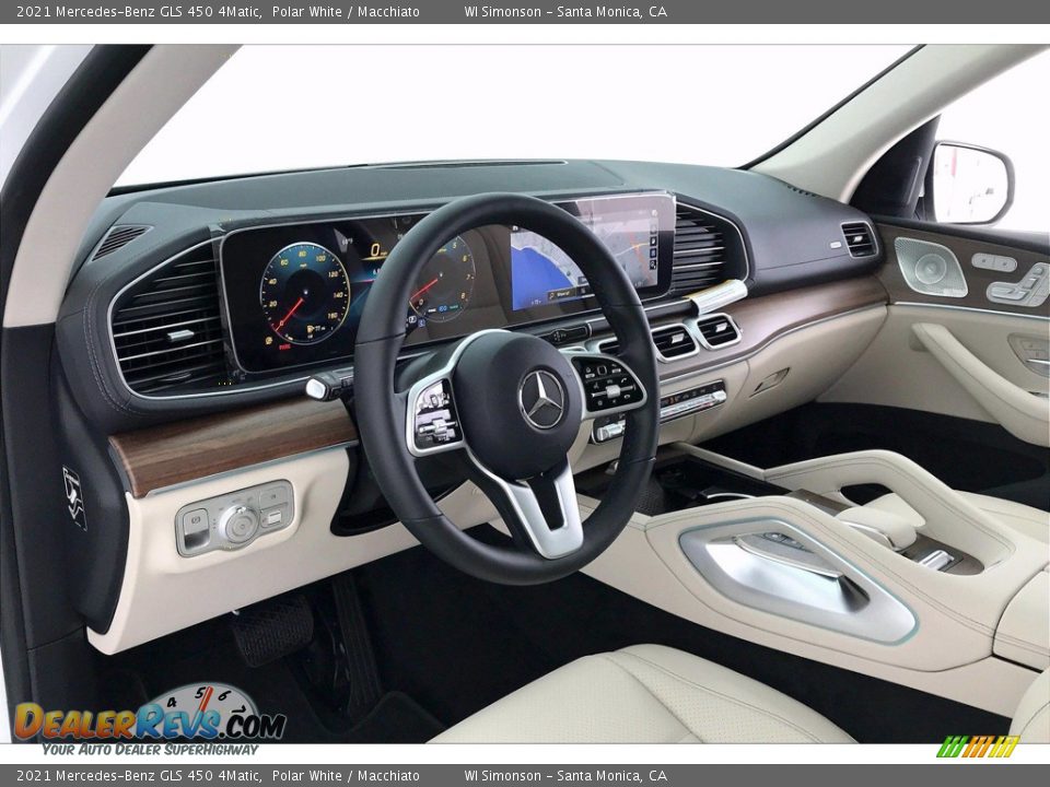 2021 Mercedes-Benz GLS 450 4Matic Polar White / Macchiato Photo #4