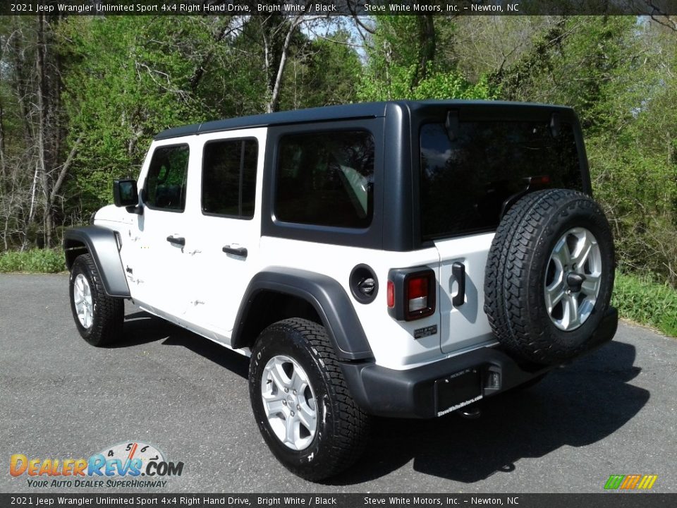 2021 Jeep Wrangler Unlimited Sport 4x4 Right Hand Drive Bright White / Black Photo #8