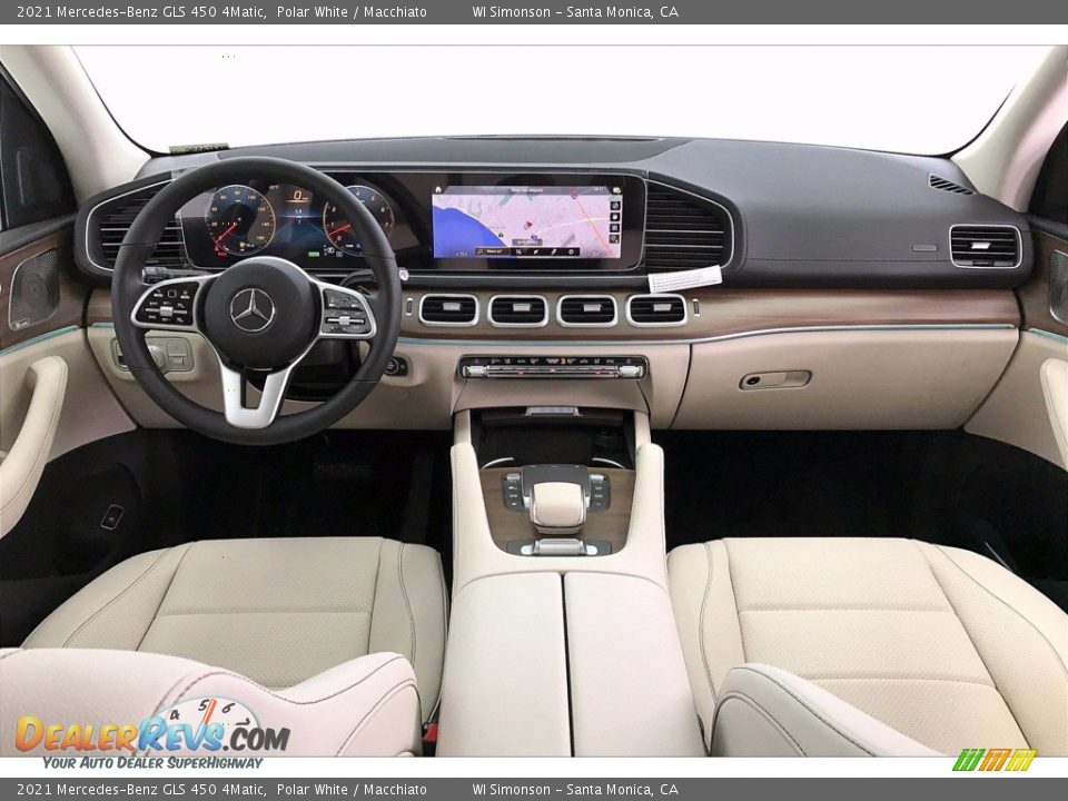 2021 Mercedes-Benz GLS 450 4Matic Polar White / Macchiato Photo #6