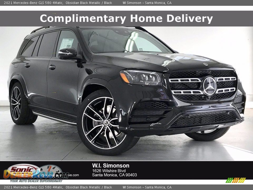 2021 Mercedes-Benz GLS 580 4Matic Obsidian Black Metallic / Black Photo #1