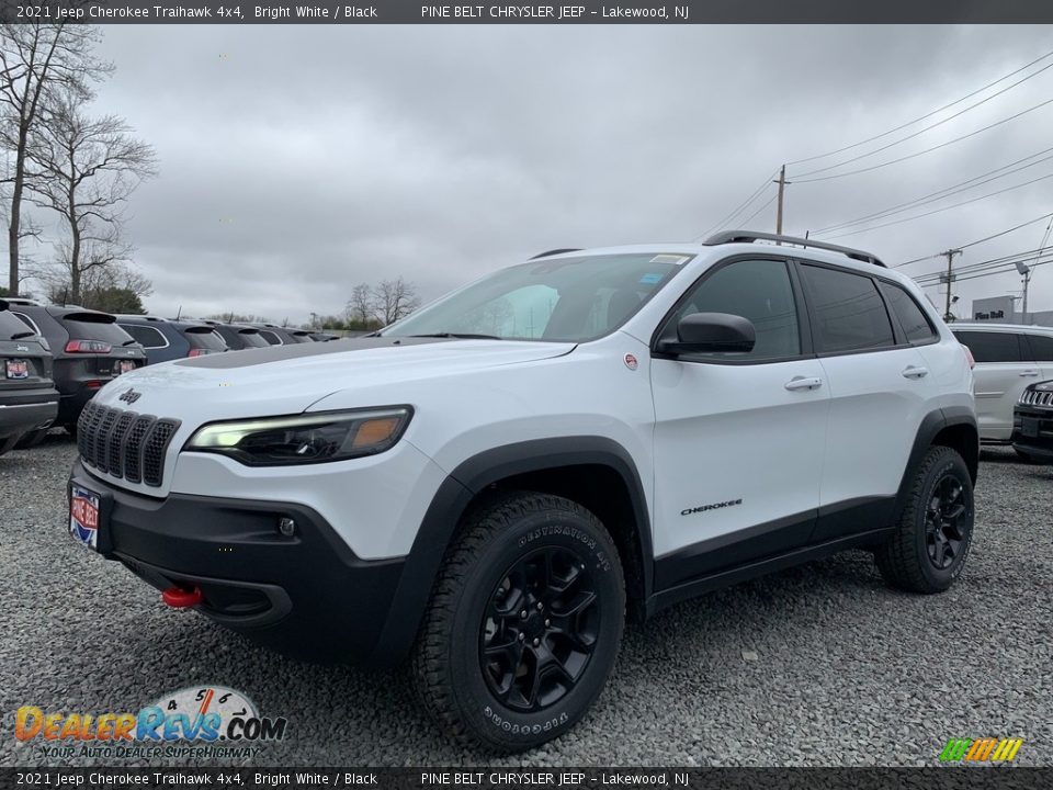 2021 Jeep Cherokee Traihawk 4x4 Bright White / Black Photo #1