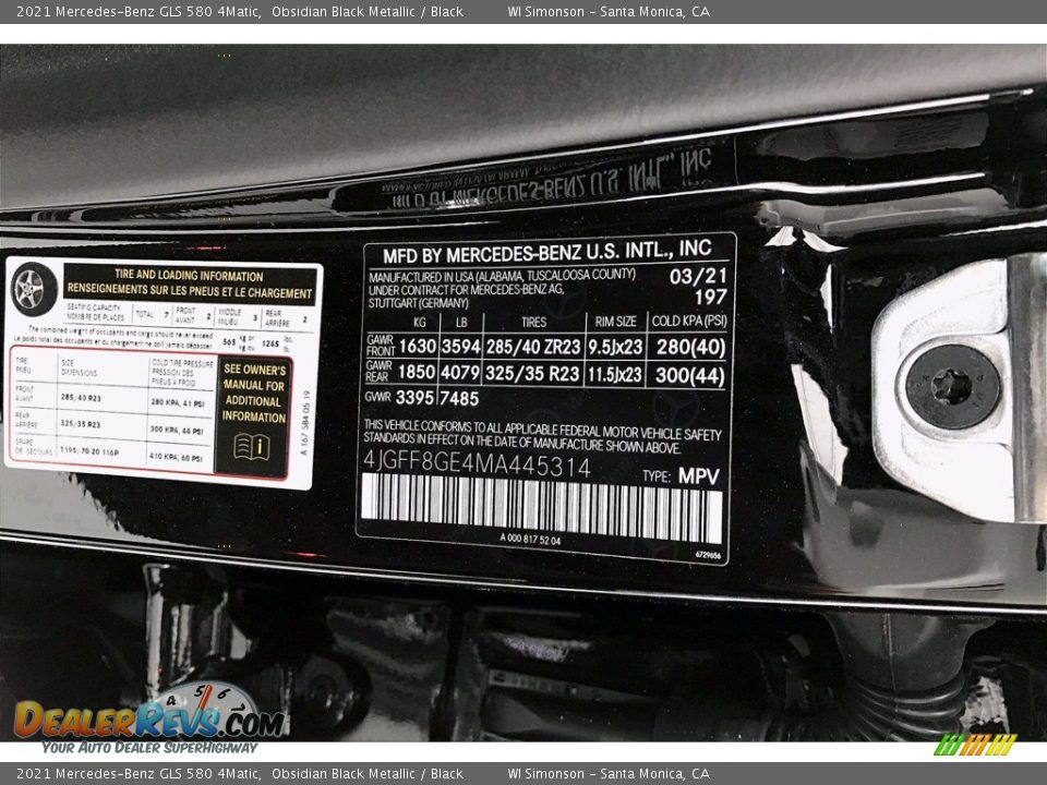 2021 Mercedes-Benz GLS 580 4Matic Obsidian Black Metallic / Black Photo #11