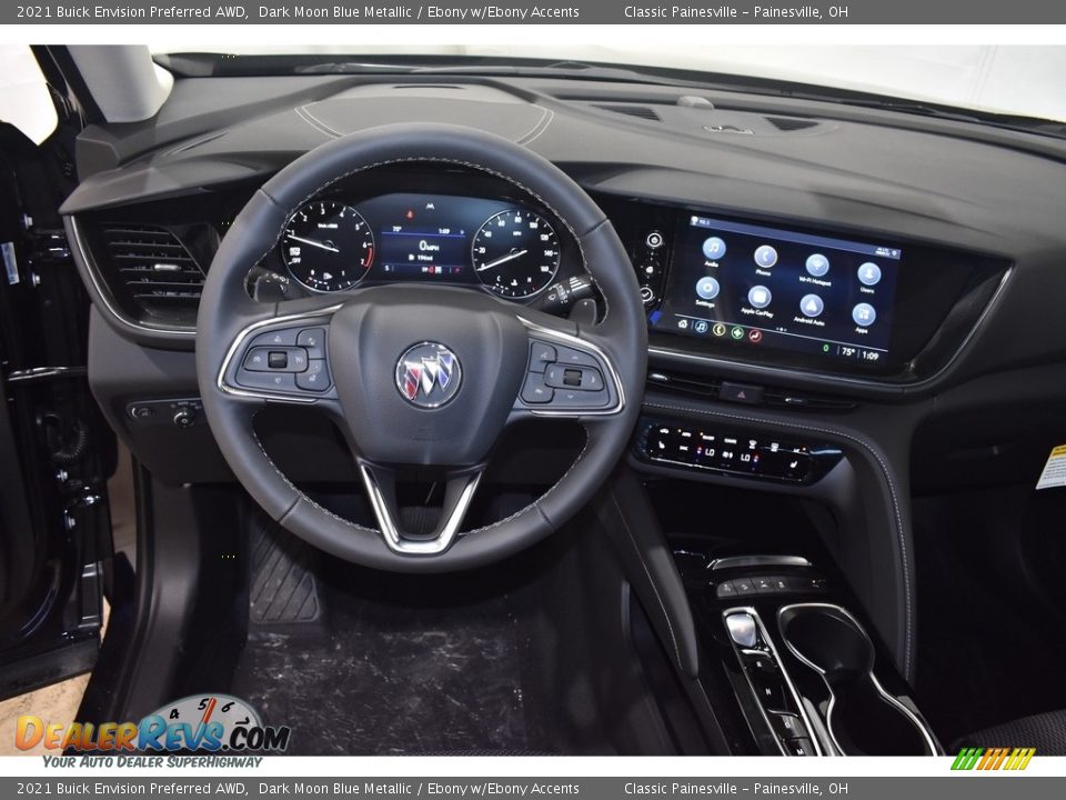 2021 Buick Envision Preferred AWD Dark Moon Blue Metallic / Ebony w/Ebony Accents Photo #10