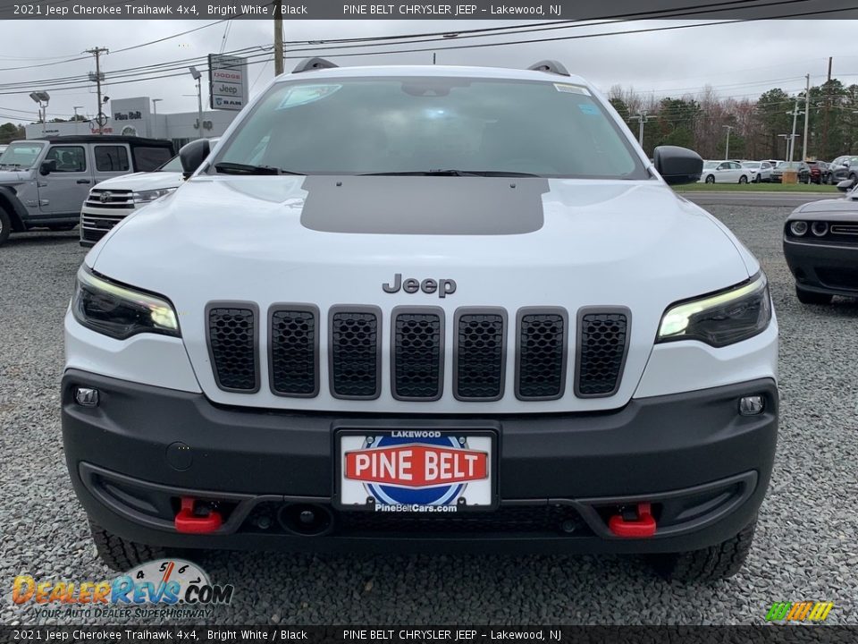 2021 Jeep Cherokee Traihawk 4x4 Bright White / Black Photo #3