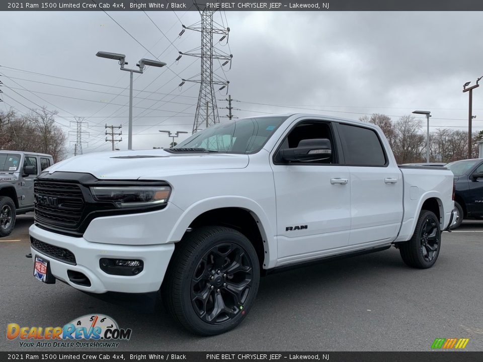 2021 Ram 1500 Limited Crew Cab 4x4 Bright White / Black Photo #1