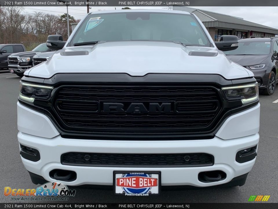 2021 Ram 1500 Limited Crew Cab 4x4 Bright White / Black Photo #3