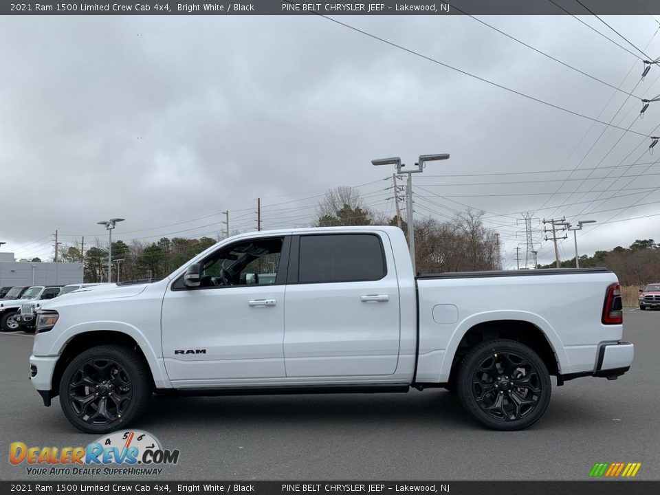 2021 Ram 1500 Limited Crew Cab 4x4 Bright White / Black Photo #4