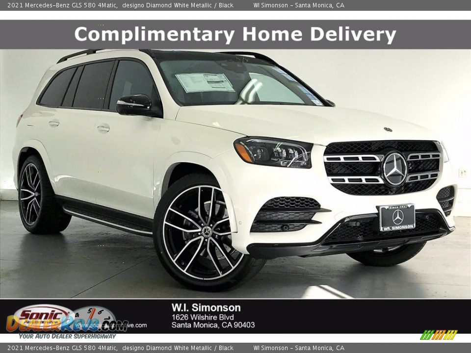 2021 Mercedes-Benz GLS 580 4Matic designo Diamond White Metallic / Black Photo #1