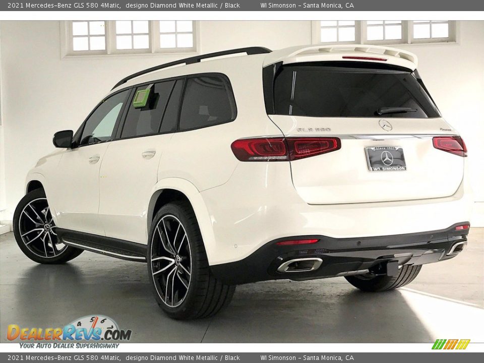 2021 Mercedes-Benz GLS 580 4Matic designo Diamond White Metallic / Black Photo #2