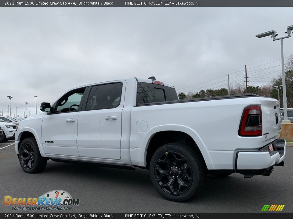 2021 Ram 1500 Limited Crew Cab 4x4 Bright White / Black Photo #6