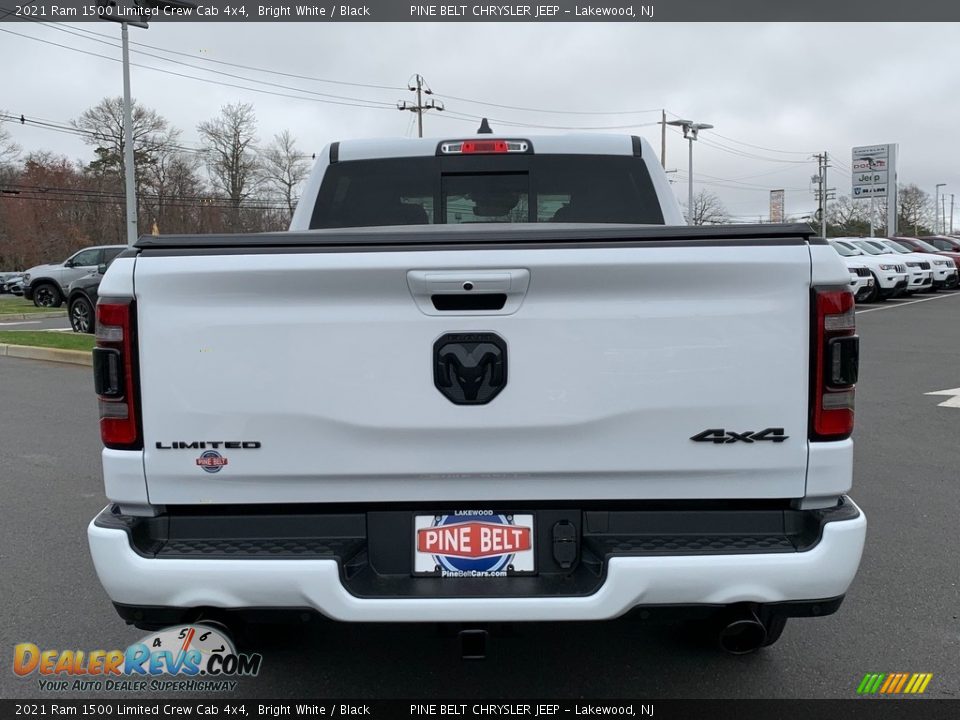 2021 Ram 1500 Limited Crew Cab 4x4 Bright White / Black Photo #7