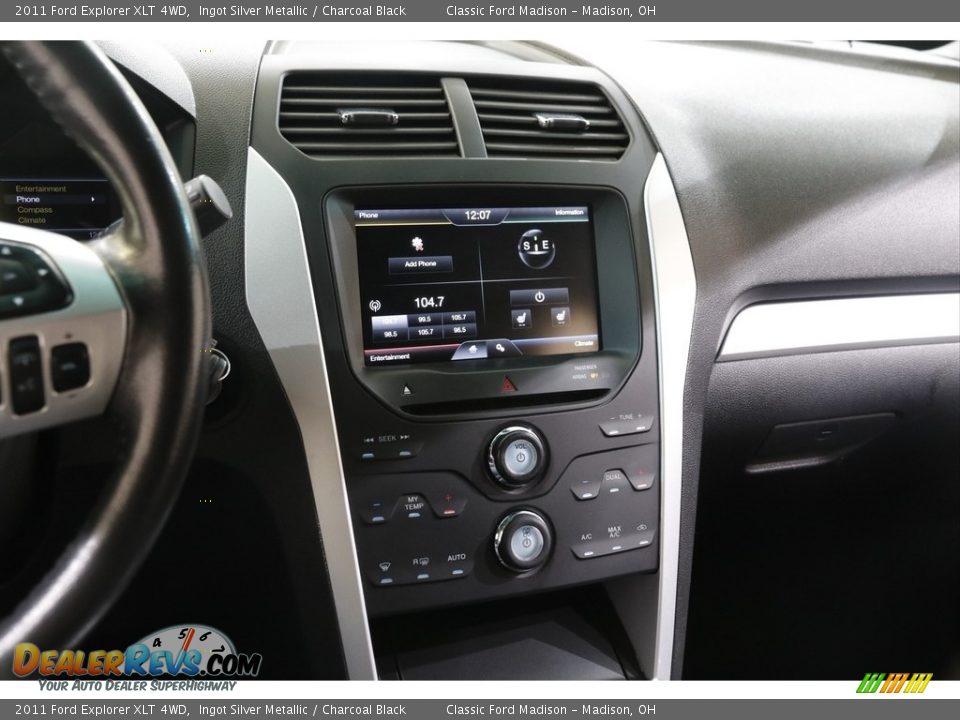 2011 Ford Explorer XLT 4WD Ingot Silver Metallic / Charcoal Black Photo #9