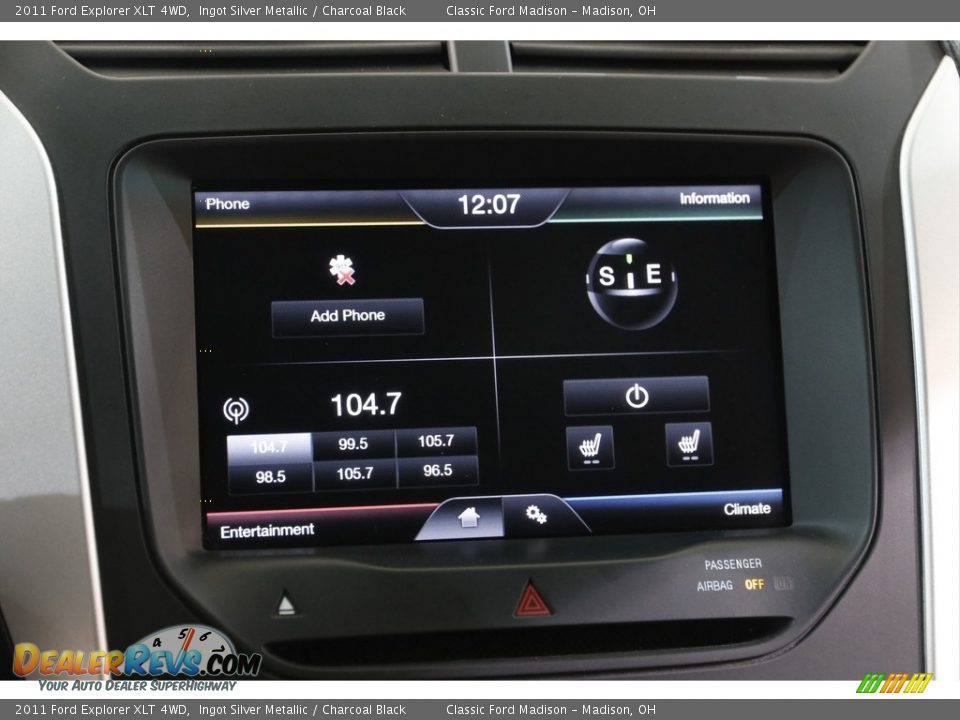 2011 Ford Explorer XLT 4WD Ingot Silver Metallic / Charcoal Black Photo #10