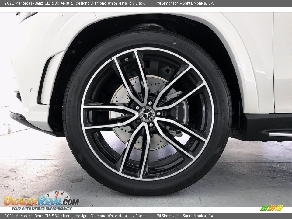 2021 Mercedes-Benz GLS 580 4Matic designo Diamond White Metallic / Black Photo #10