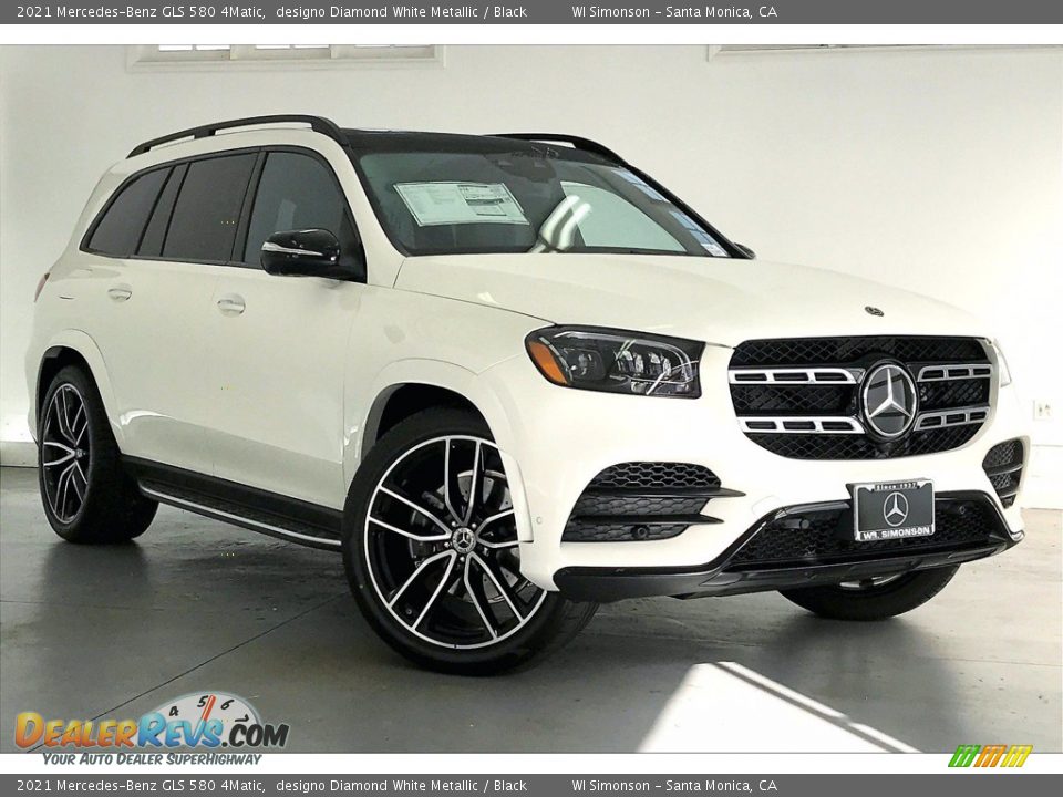 2021 Mercedes-Benz GLS 580 4Matic designo Diamond White Metallic / Black Photo #12