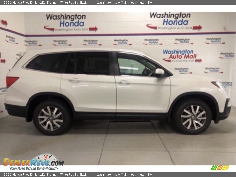 2021 Honda Pilot EX-L AWD Platinum White Pearl / Black Photo #1