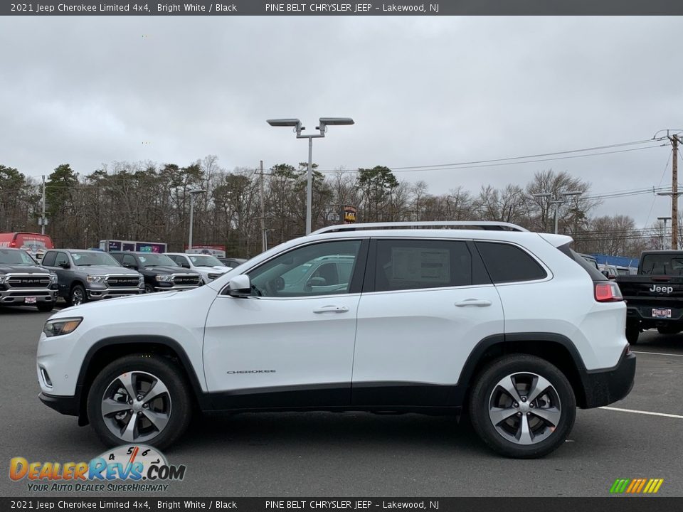 2021 Jeep Cherokee Limited 4x4 Bright White / Black Photo #4