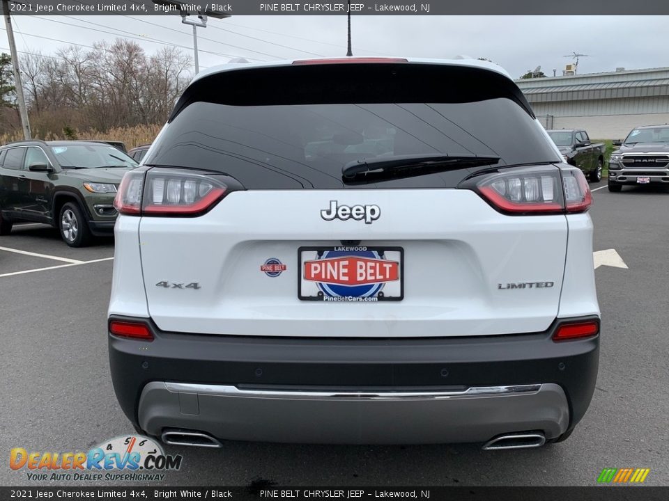 2021 Jeep Cherokee Limited 4x4 Bright White / Black Photo #7