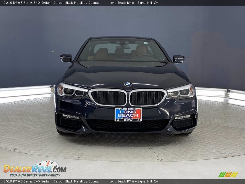 2018 BMW 5 Series 540i Sedan Carbon Black Metallic / Cognac Photo #2