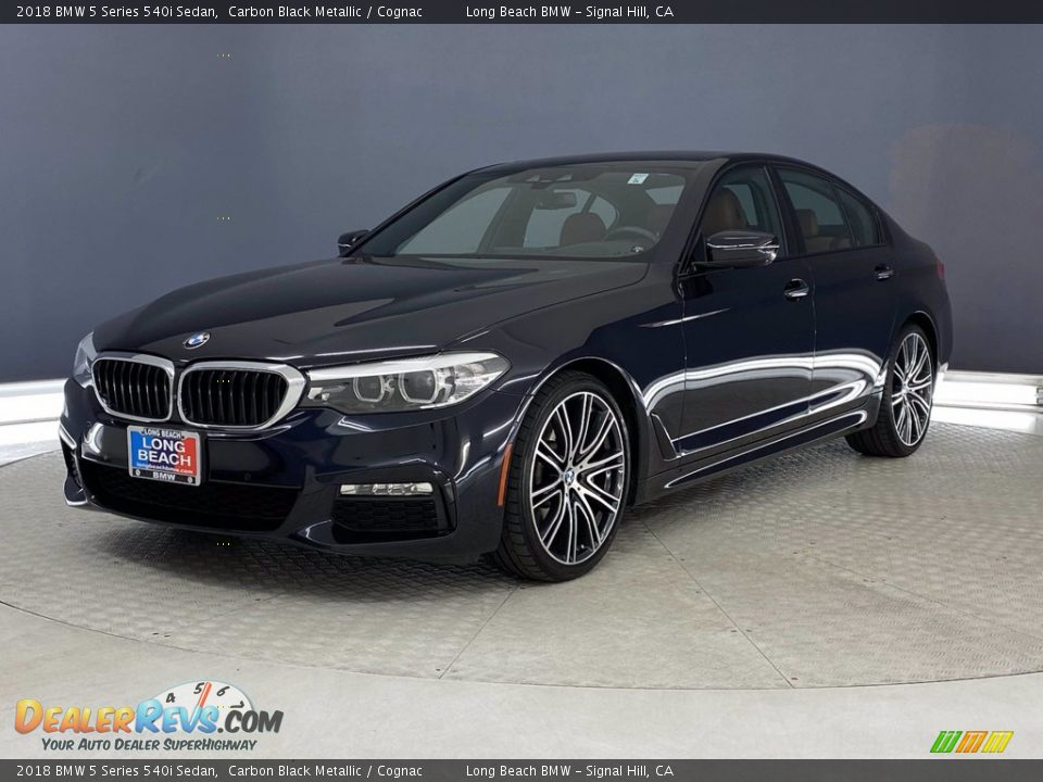 2018 BMW 5 Series 540i Sedan Carbon Black Metallic / Cognac Photo #3