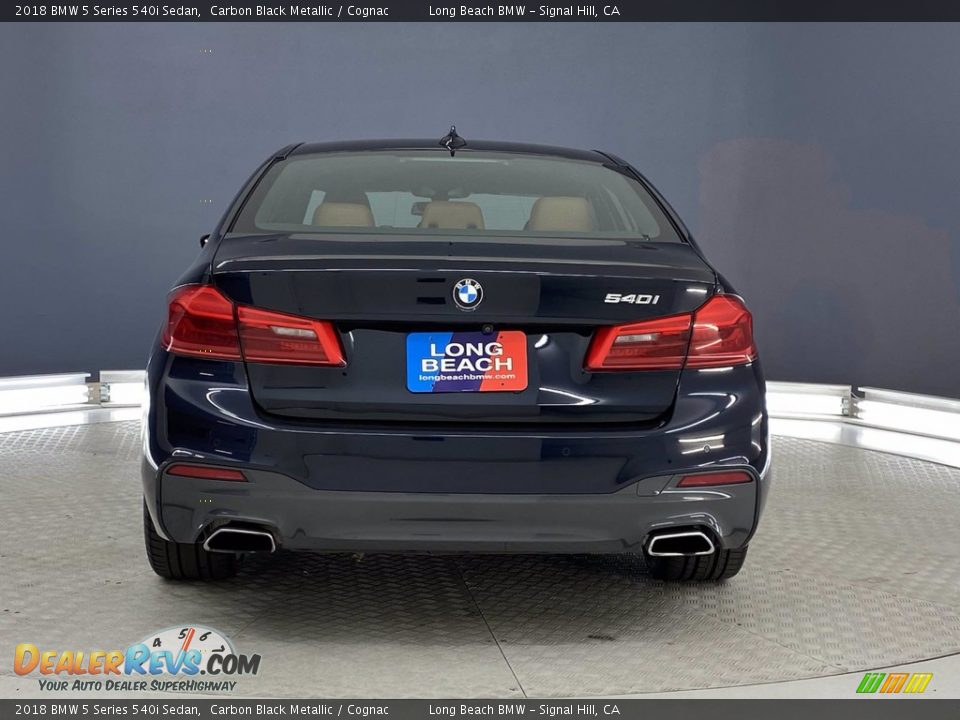 2018 BMW 5 Series 540i Sedan Carbon Black Metallic / Cognac Photo #4