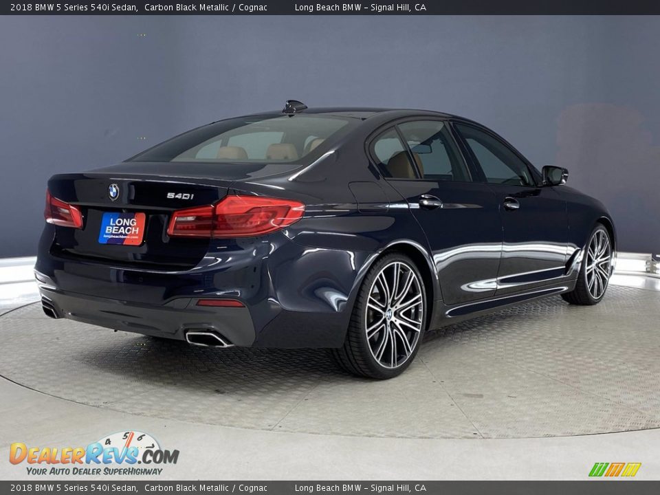 2018 BMW 5 Series 540i Sedan Carbon Black Metallic / Cognac Photo #5