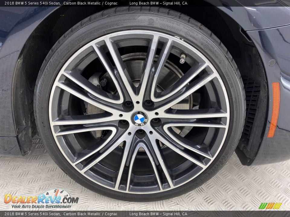2018 BMW 5 Series 540i Sedan Carbon Black Metallic / Cognac Photo #6