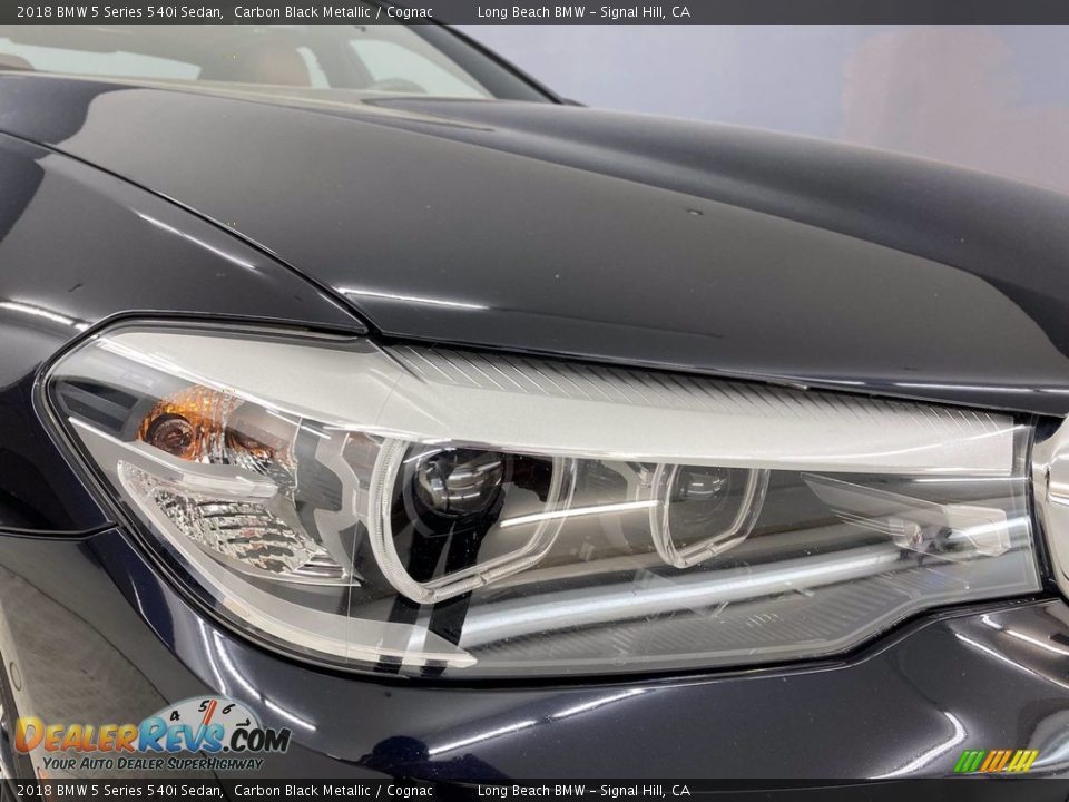 2018 BMW 5 Series 540i Sedan Carbon Black Metallic / Cognac Photo #7