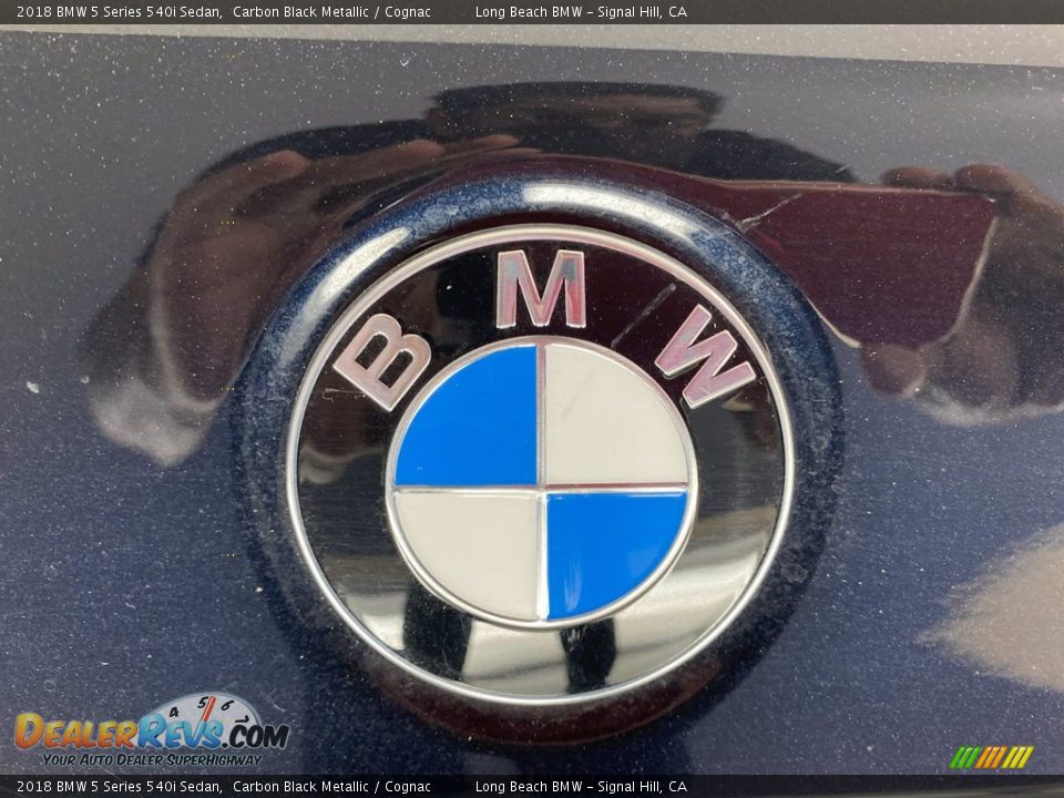 2018 BMW 5 Series 540i Sedan Carbon Black Metallic / Cognac Photo #10