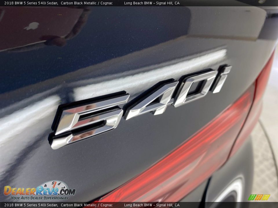 2018 BMW 5 Series 540i Sedan Carbon Black Metallic / Cognac Photo #11