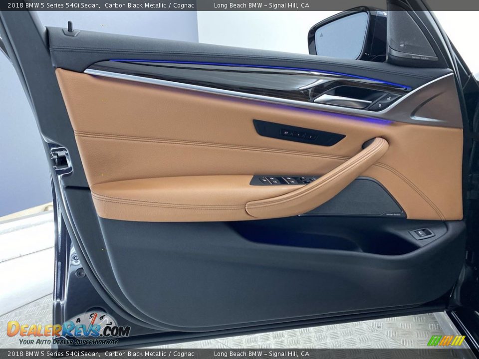 2018 BMW 5 Series 540i Sedan Carbon Black Metallic / Cognac Photo #13