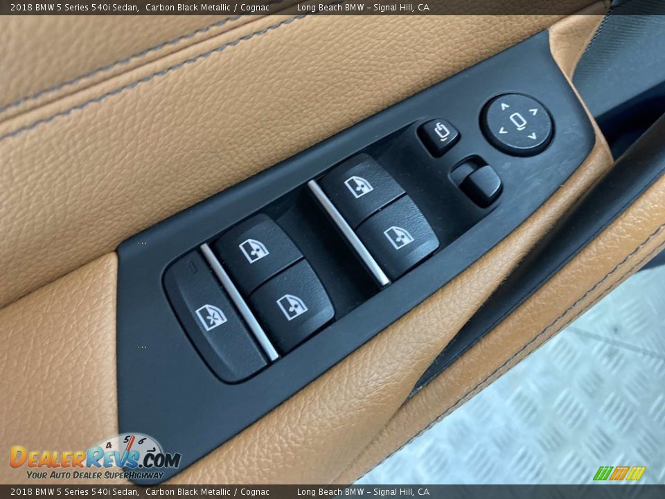 2018 BMW 5 Series 540i Sedan Carbon Black Metallic / Cognac Photo #14