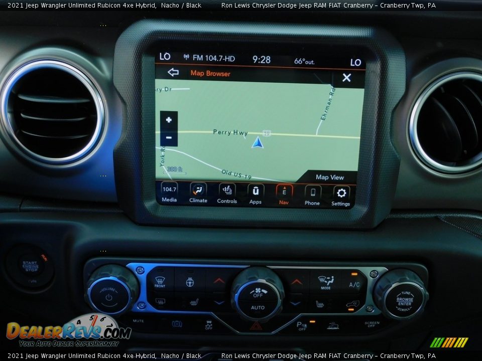 Navigation of 2021 Jeep Wrangler Unlimited Rubicon 4xe Hybrid Photo #15