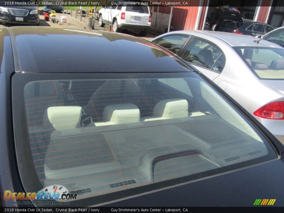 2018 Honda Civic LX Sedan Crystal Black Pearl / Ivory Photo #7