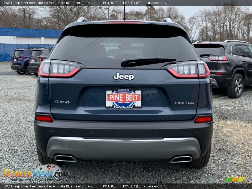 2021 Jeep Cherokee Limited 4x4 Slate Blue Pearl / Black Photo #6