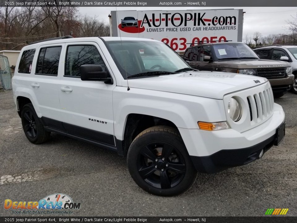 2015 Jeep Patriot Sport 4x4 Bright White / Dark Slate Gray/Light Pebble Beige Photo #1