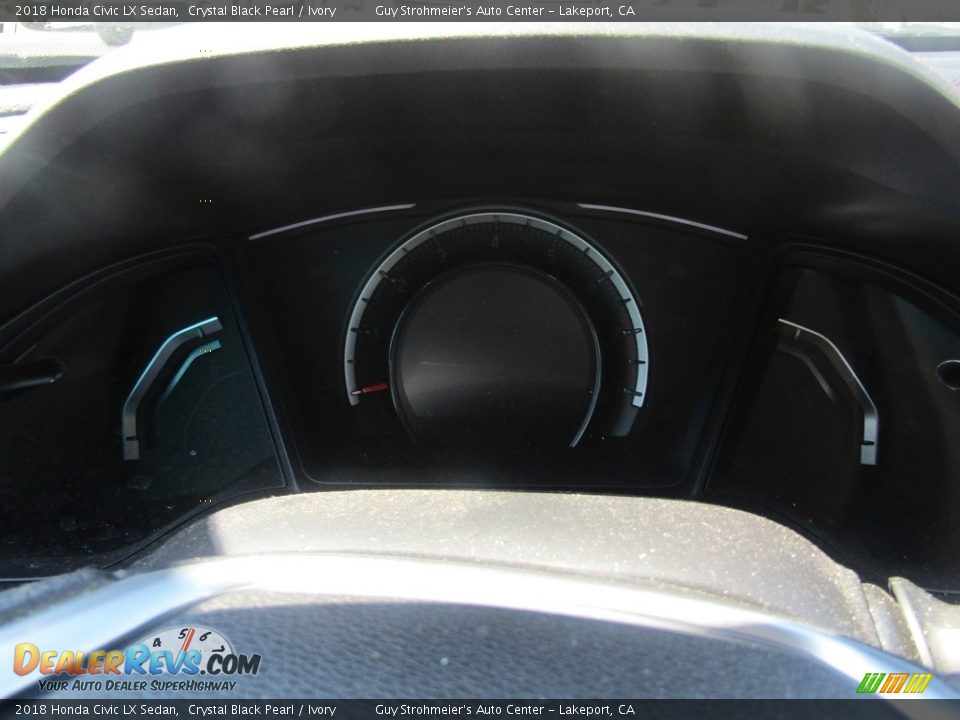 2018 Honda Civic LX Sedan Crystal Black Pearl / Ivory Photo #10