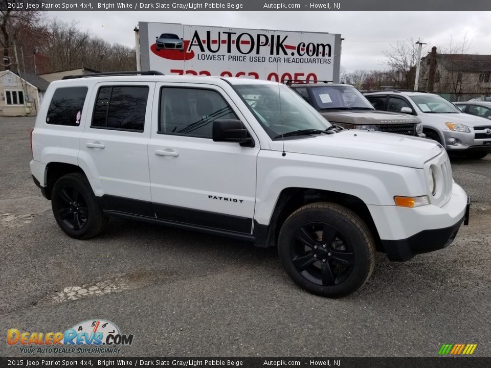 2015 Jeep Patriot Sport 4x4 Bright White / Dark Slate Gray/Light Pebble Beige Photo #2