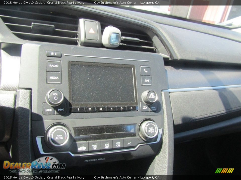 2018 Honda Civic LX Sedan Crystal Black Pearl / Ivory Photo #11