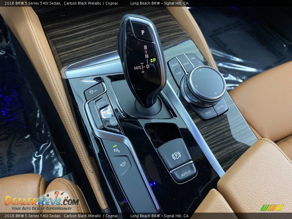 2018 BMW 5 Series 540i Sedan Carbon Black Metallic / Cognac Photo #27